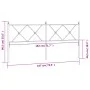 Cabecero de metal negro 180 cm de vidaXL, Cabeceros y pies de cama - Ref: Foro24-376538, Precio: 48,41 €, Descuento: %