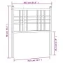 Black metal headboard 80 cm by vidaXL, Headboards and footboards - Ref: Foro24-376351, Price: 27,70 €, Discount: %