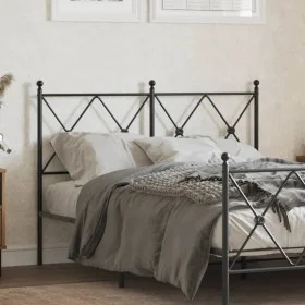 Kopfteil aus schwarzem Metall, 120 cm von vidaXL, Kopf- und Fußteile - Ref: Foro24-376533, Preis: 46,26 €, Rabatt: %