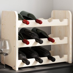Flaschenregal aus massivem Kiefernholz, 43 x 25 x 37 cm von vidaXL, Weinregale - Ref: Foro24-4007555, Preis: 20,30 €, Rabatt: %