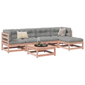 6-piece garden sofa set with Douglas fir wood cushions by vidaXL, Garden sets - Ref: Foro24-3299403, Price: 489,14 €, Discoun...