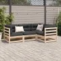 Gartensofa-Set 4-teilig aus massivem Kiefernholz von vidaXL, Gartensets - Ref: Foro24-3299408, Preis: 240,81 €, Rabatt: %