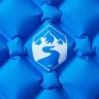 Colchón inflable de camping para 1 persona azul 190x58x6 cm