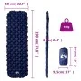 Inflatable camping mattress 1 person navy blue 190x58x6 cm by vidaXL, Air mattresses - Ref: Foro24-4007117, Price: 37,22 €, D...