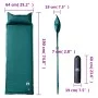 Self-inflating camping mattress with pillow 1 person green by vidaXL, Air mattresses - Ref: Foro24-4007136, Price: 60,54 €, D...