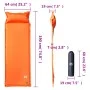 Self-inflating camping mattress with pillow 1 person orange by vidaXL, Air mattresses - Ref: Foro24-4007134, Price: 64,25 €, ...