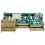Gartensofa-Set 5-teilig aus imprägniertem Kiefernholz von vidaXL, Gartensets - Ref: Foro24-3250503, Preis: 320,06 €, Rabatt: %