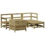 Gartensofa-Set 5-teilig aus imprägniertem Kiefernholz von vidaXL, Gartensets - Ref: Foro24-3250503, Preis: 320,06 €, Rabatt: %