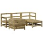 Gartensofa-Set 5-teilig aus imprägniertem Kiefernholz von vidaXL, Gartensets - Ref: Foro24-3250503, Preis: 324,64 €, Rabatt: %