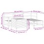 Gartensofa-Set 5-teilig aus imprägniertem Kiefernholz von vidaXL, Gartensets - Ref: Foro24-3250503, Preis: 324,64 €, Rabatt: %