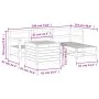 Gartensofa-Set 5-teilig aus massivem weißem Kiefernholz von vidaXL, Gartensets - Ref: Foro24-3250501, Preis: 345,37 €, Rabatt: %