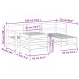 Gartensofa-Set 5-teilig aus massivem weißem Kiefernholz von vidaXL, Gartensets - Ref: Foro24-3250501, Preis: 357,28 €, Rabatt: %