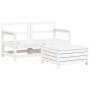 Gartensofa-Set 3-teilig aus massivem weißem Kiefernholz von vidaXL, Gartensets - Ref: Foro24-3250761, Preis: 214,69 €, Rabatt: %
