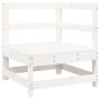 Gartensofa-Set 3-teilig aus massivem weißem Kiefernholz von vidaXL, Gartensets - Ref: Foro24-3250761, Preis: 214,69 €, Rabatt: %