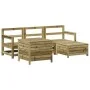 Gartensofa-Set 5-teilig aus imprägniertem Kiefernholz von vidaXL, Gartensets - Ref: Foro24-3250499, Preis: 342,07 €, Rabatt: %