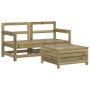 Gartensofa-Set 3-teilig aus imprägniertem Kiefernholz von vidaXL, Gartensets - Ref: Foro24-3250763, Preis: 193,81 €, Rabatt: %