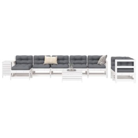 Garden sofa set 10 pieces solid white pine wood by vidaXL, Garden sets - Ref: Foro24-3250653, Price: 649,02 €, Discount: %