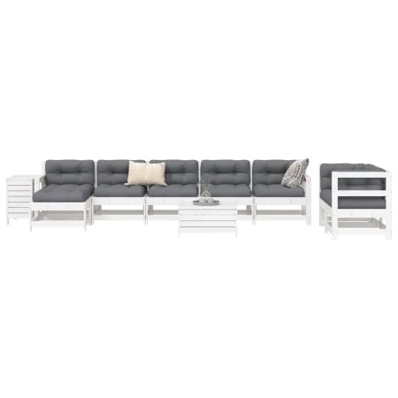 Garden sofa set 10 pieces solid white pine wood by vidaXL, Garden sets - Ref: Foro24-3250653, Price: 640,65 €, Discount: %
