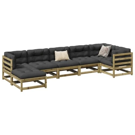 Gartensofa-Set 7-teilig aus imprägniertem Kiefernholz von vidaXL, Gartensets - Ref: Foro24-3299544, Preis: 400,17 €, Rabatt: %