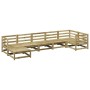 Juego de sofás de jardín 7 pzas madera de pino impregnada de vidaXL, Conjuntos de jardín - Ref: Foro24-3299544, Precio: 405,70 €