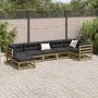 Gartensofa-Set 7-teilig aus imprägniertem Kiefernholz von vidaXL, Gartensets - Ref: Foro24-3299544, Preis: 400,17 €, Rabatt: %