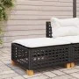 Gartenhocker und schwarzes synthetisches Rattankissen 63,5 x 56 x 32 cm von vidaXL, Hocker für den Außenbereich - Ref: Foro24...