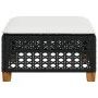 Gartenhocker und schwarzes synthetisches Rattankissen 63,5 x 56 x 32 cm von vidaXL, Hocker für den Außenbereich - Ref: Foro24...