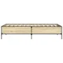 Estructura cama madera ingeniería metal roble Sonoma 75x190 cm de vidaXL, Camas y somieres - Ref: Foro24-844992, Precio: 64,1...
