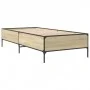 Estructura cama madera ingeniería metal roble Sonoma 75x190 cm de vidaXL, Camas y somieres - Ref: Foro24-844992, Precio: 64,1...