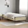 Estructura cama madera ingeniería metal roble Sonoma 90x200 cm de vidaXL, Camas y somieres - Ref: Foro24-844967, Precio: 76,2...