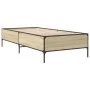 Estructura cama madera ingeniería metal roble Sonoma 90x200 cm de vidaXL, Camas y somieres - Ref: Foro24-844967, Precio: 76,2...