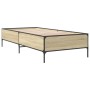 Sonoma oak metal engineered wood bed frame 90x200 cm by vidaXL, Beds and slatted bases - Ref: Foro24-844967, Price: 76,99 €, ...