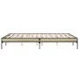 Estructura cama madera ingeniería metal roble Sonoma 160x200 cm de vidaXL, Camas y somieres - Ref: Foro24-845007, Precio: 109...