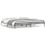 Estructura cama madera ingeniería metal gris Sonoma 200x200 cm de vidaXL, Camas y somieres - Ref: Foro24-844999, Precio: 98,3...