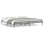 Estructura cama madera ingeniería metal gris Sonoma 200x200 cm de vidaXL, Camas y somieres - Ref: Foro24-844999, Precio: 99,2...