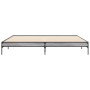 Sonoma gray metal engineered wood bed frame 200x200 cm by vidaXL, Beds and slatted bases - Ref: Foro24-844999, Price: 99,33 €...