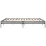 Sonoma-graues Metall-Holzwerkstoff-Bettgestell, 200 x 200 cm von vidaXL, Betten und Lattenroste - Ref: Foro24-844999, Preis: ...