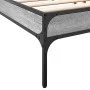 Sonoma-graues Metall-Holzwerkstoff-Bettgestell, 200 x 200 cm von vidaXL, Betten und Lattenroste - Ref: Foro24-844999, Preis: ...