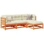 4-piece garden sofa set with wax-brown pine wood cushions by vidaXL, Garden sets - Ref: Foro24-3295815, Price: 449,76 €, Disc...
