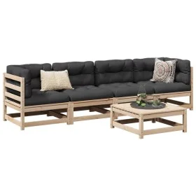 5-piece garden sofa set with solid pine wood cushions by vidaXL, Garden sets - Ref: Foro24-3299275, Price: 410,21 €, Discount: %