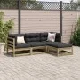 4-teilige Gartensofagarnitur mit Kissen aus imprägniertem Kiefernholz von vidaXL, Gartensets - Ref: Foro24-3295817, Preis: 38...