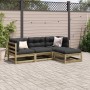 4-teilige Gartensofagarnitur mit Kissen aus imprägniertem Kiefernholz von vidaXL, Gartensets - Ref: Foro24-3295817, Preis: 38...