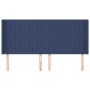 Cabecero con orejas de tela azul 163x16x118/128 cm