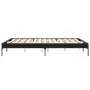 Engineered wood and black metal bed frame 150x200cm by vidaXL, Beds and slatted bases - Ref: Foro24-845011, Price: 91,71 €, D...
