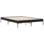 Engineered wood and black metal bed frame 150x200cm by vidaXL, Beds and slatted bases - Ref: Foro24-845011, Price: 91,71 €, D...