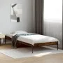 Estructura cama madera ingeniería metal roble humo 75x190 cm de vidaXL, Camas y somieres - Ref: Foro24-845058, Precio: 58,54 ...