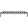 Sonoma gray metal engineered wood bed frame 140x190 cm by vidaXL, Beds and slatted bases - Ref: Foro24-845039, Price: 90,17 €...