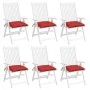 Gartenstuhlkissen 6 Stück Oxford-Stoff rot 40x40x7 cm von vidaXL, Kissen für Stühle und Sofas - Ref: Foro24-361470, Preis: 58...