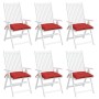Gartenstuhlkissen 6 Stück Oxford-Stoff rot 40x40x7 cm von vidaXL, Kissen für Stühle und Sofas - Ref: Foro24-361470, Preis: 57...