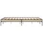Bettgestell aus Sonoma-Eiche-Metallwerkstoff, 120 x 190 cm von vidaXL, Betten und Lattenroste - Ref: Foro24-845047, Preis: 80...